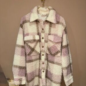 Allie Rose Teddy Sherpa in Pink, Brown, Cream